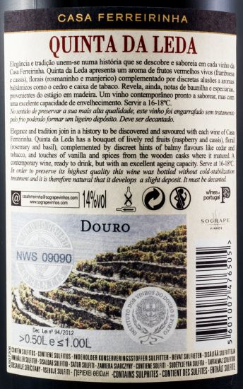 2014 Casa Ferreirinha Quinta da Leda red