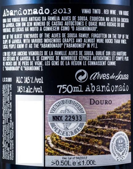 2013 Alves de Sousa Abandonado tinto