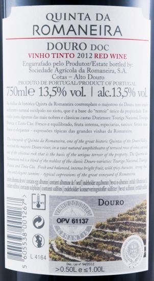 2012 Quinta da Romaneira red