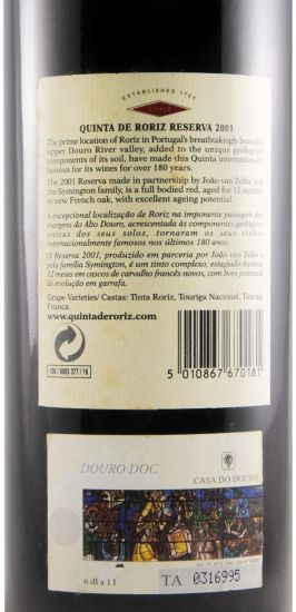 2001 Quinta de Roriz Reserva red