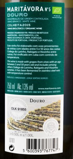 2015 Maritávora organic white