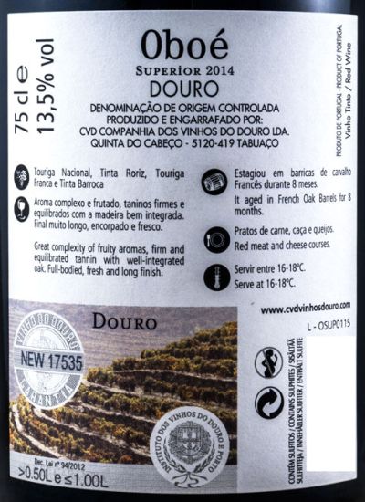 2014 Oboé Superior tinto