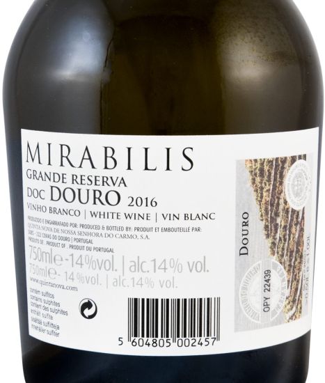 2016 Quinta Nova Mirabilis Grande Reserva branco