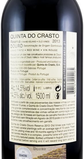2013 Quinta do Crasto Vinhas Velhas Reserva tinto 1,5L