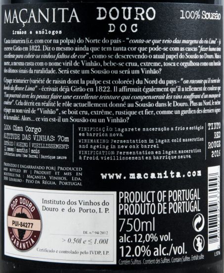 2016 Maçanita É Sousão ou Será Vinhão tinto
