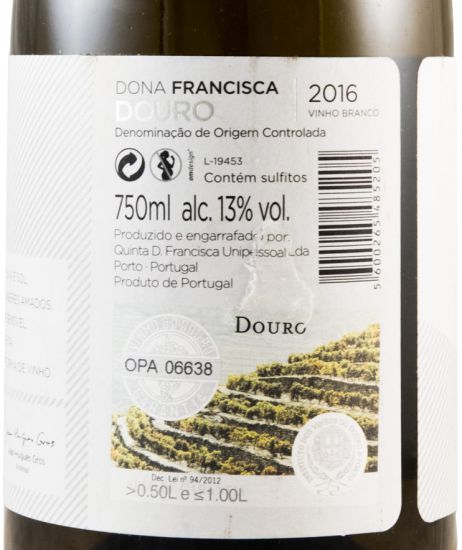 2016 Dona Francisca white