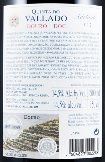 2012 Vallado Adelaide tinto 1,5L