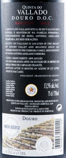 2012 Vallado Sousão red