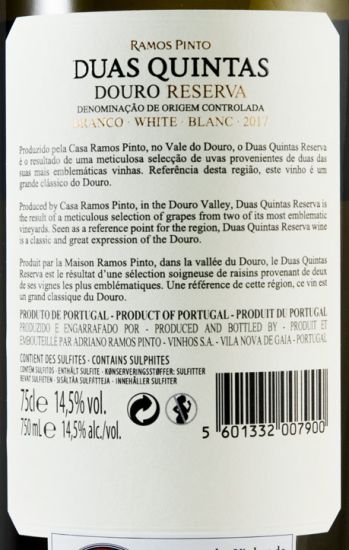 2017 Duas Quintas Reserva branco