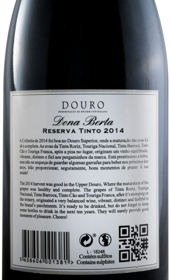 2014 Dona Berta Reserva tinto