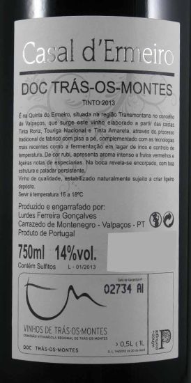 2013 Casal d'Ermeiro tinto