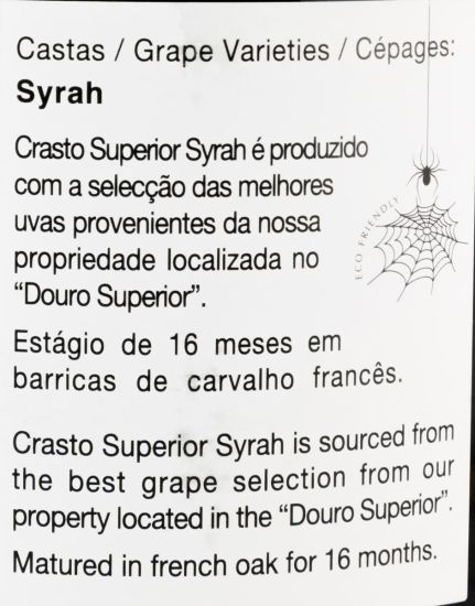 2013 Quinta do Crasto Superior Syrah tinto 1,5L