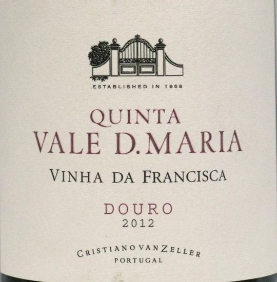 2012 Quinta Vale D. Maria Vinha da Francisca tinto