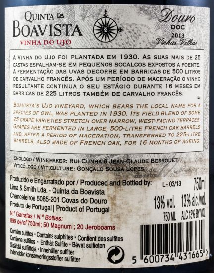 2013 Quinta da Boavista Vinha do Ujo Vinhas Velhas tinto