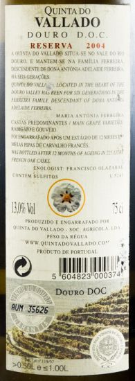 2004 Vallado Reserva branco