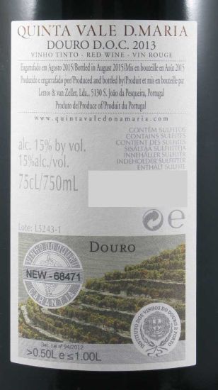 2013 Quinta Vale D. Maria red