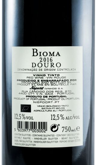 2016 Niepoort Bioma biológico tinto