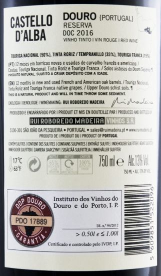 2016 Castello D'Alba Reserva red