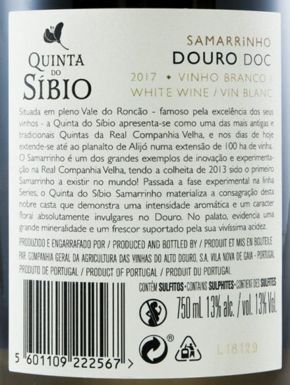 2017 Quinta do Síbio Samarrinho white