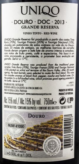 2013 Uniqo Grande Reserva tinto