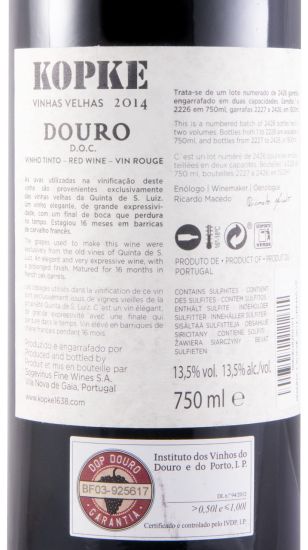 2014 Kopke Vinhas Velhas red