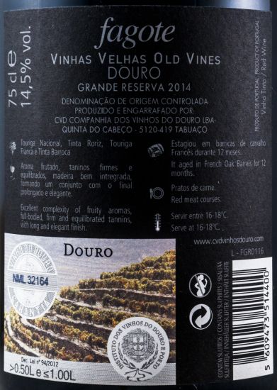 2014 Fagote Vinhas Velhas Grande Reserva tinto