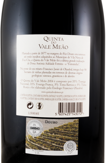 2014 Quinta do Vale Meão tinto 3L