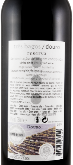 2014 Lavradores de Feitoria Três Bagos Reserva red