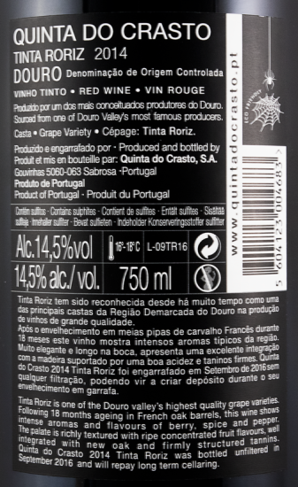 2014 Quinta do Crasto Tinta Roriz red
