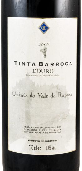 2000 Quinta do Vale da Raposa Tinta Barroca tinto