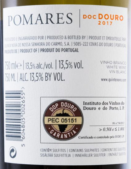 2017 Quinta Nova Pomares Moscatel Galego white