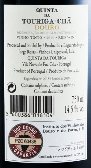 2016 Quinta da Touriga-Chã red