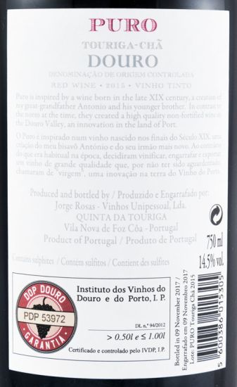 2015 Quinta da Touriga-Chã Puro red