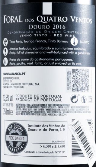 2016 Foral dos Quatro Ventos tinto