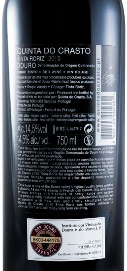 2015 Quinta do Crasto Tinta Roriz red