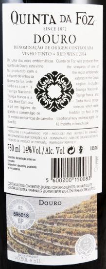 2014 Quinta da Foz red