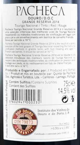 2014 Quinta da Pacheca Grande Reserva Touriga Nacional tinto