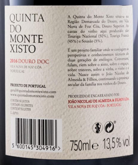 2016 Quinta do Monte Xisto red