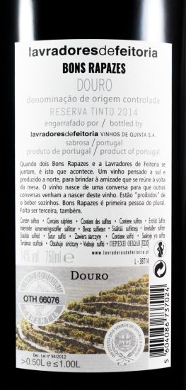 2014 Lavradores de Feitoria Bons Rapazes Reserva red