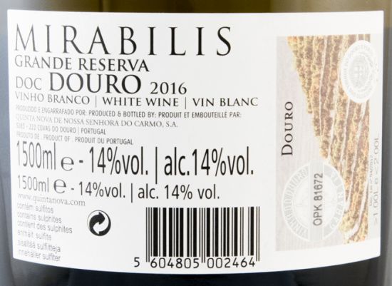 2016 Quinta Nova Mirabilis Grande Reserva branco 1,5L