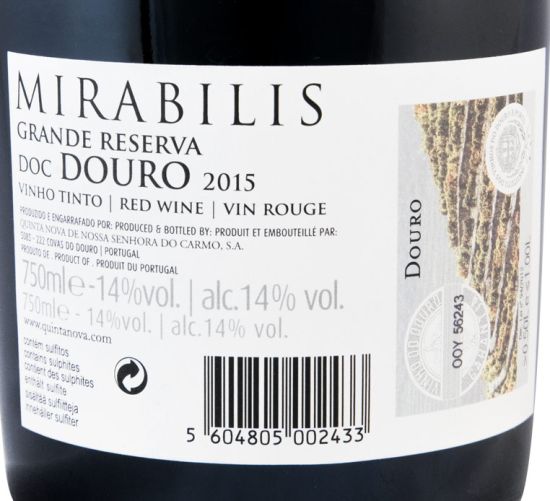 2015 Quinta Nova Mirabilis Grande Reserva red