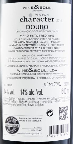 2015 Pintas Character tinto 1,5L