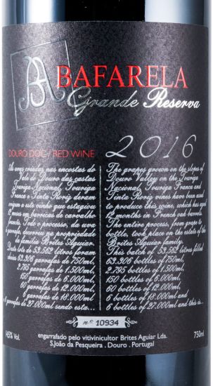 2016 Bafarela Grande Reserva tinto