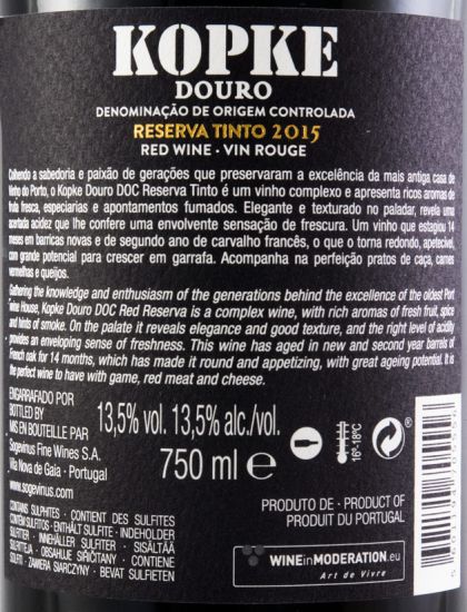2015 Kopke Reserva red