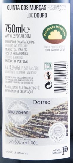 2012 Quinta dos Murças Reserva tinto