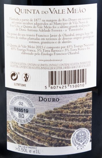 2015 Quinta do Vale Meão red