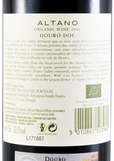 2016 Altano organic red