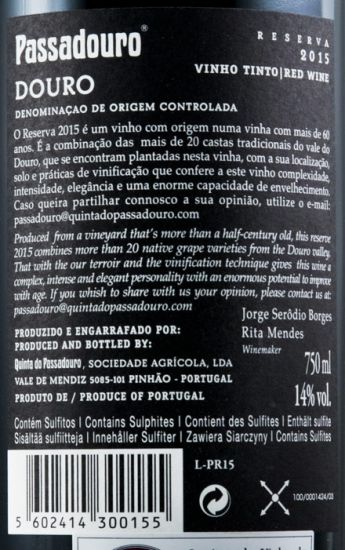 2015 Quinta do Passadouro Reserva tinto