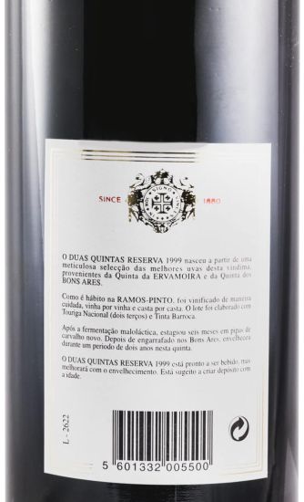 1999 Duas Quintas Reserva tinto