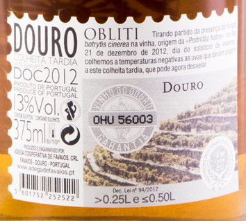 2012 Obliti Late Harvest white 37.5cl